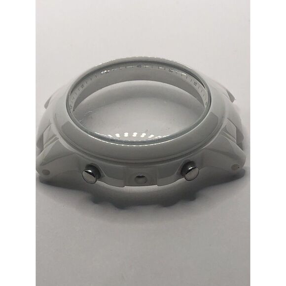 Michael Kors Watch Parts Case Only White Ceramic W/Crystal 40mm GY383 - Picture 8 of 9